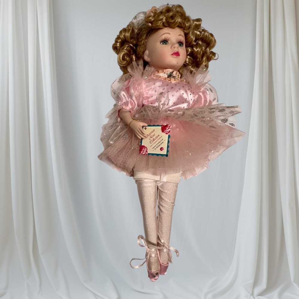 Victorian Rose 1997 Brass Key Porcelain Ballerina 16" Melissa Jane Limited Ed - Picture 2 of 16